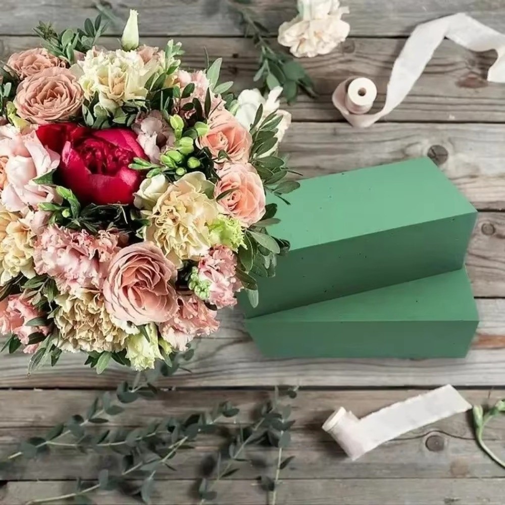 Bouquet Holder Foam - Espuma Rectangular para Arreglos Florales, Función