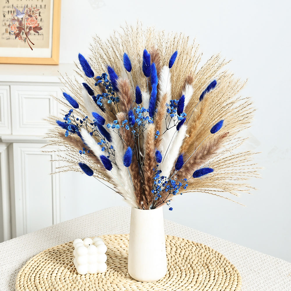 Cola de conejo esponjosa azul  - Dried Flower Bunch reseña y precio