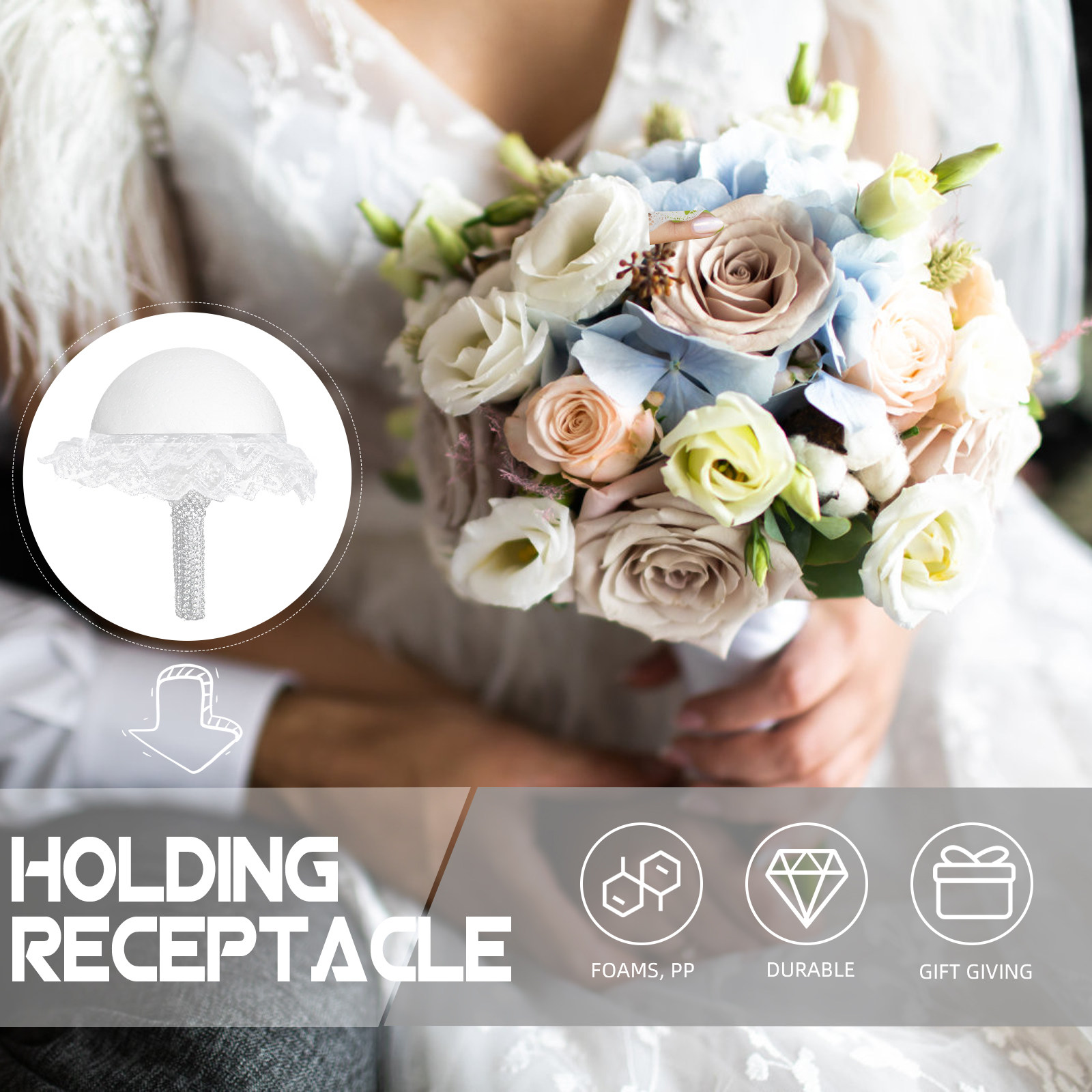Soporte para ramo de novia, ba - Bouquet Holder Foam reseña y precio