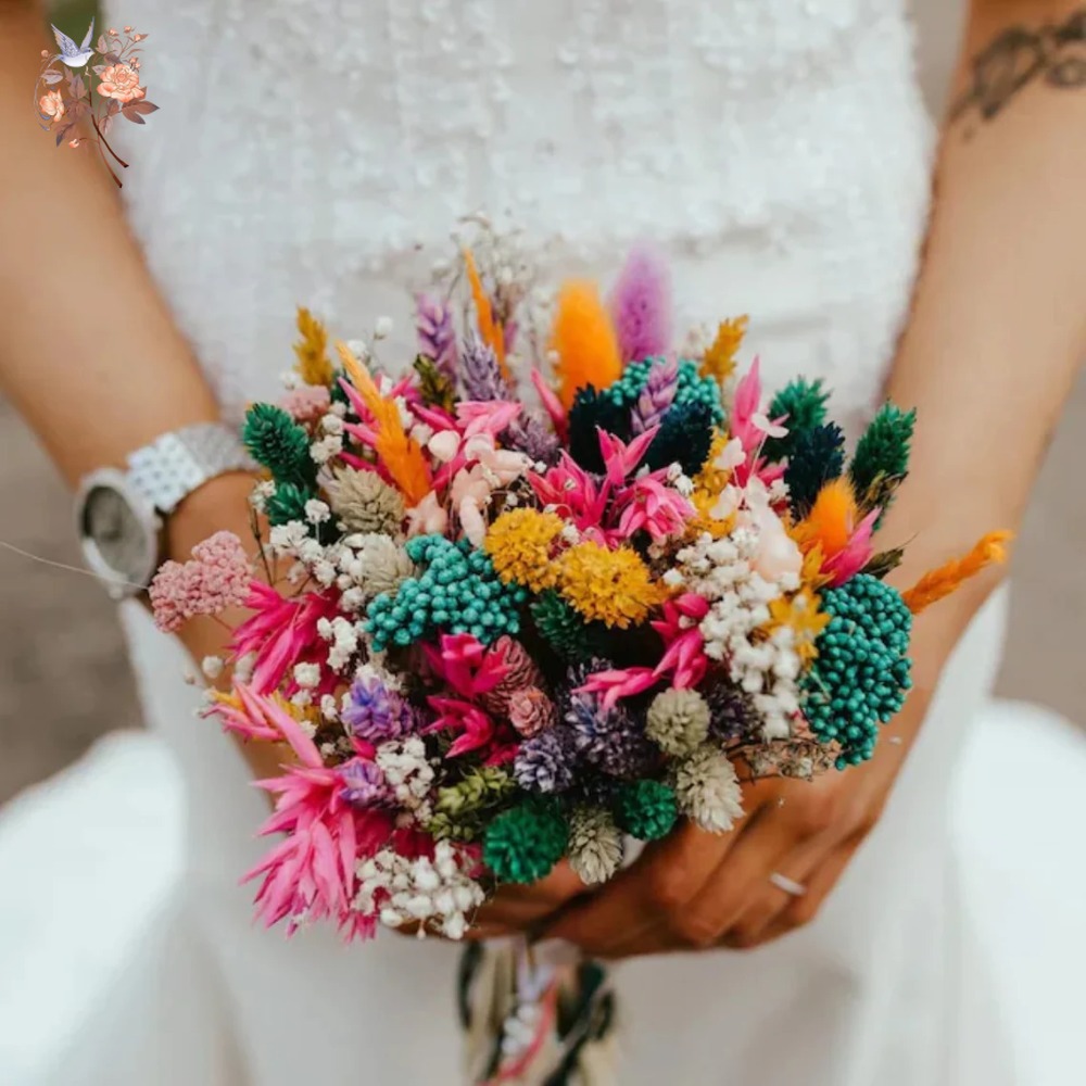 Ramo de boda de flores secas c - Dried Flower Bunch reseña y precio