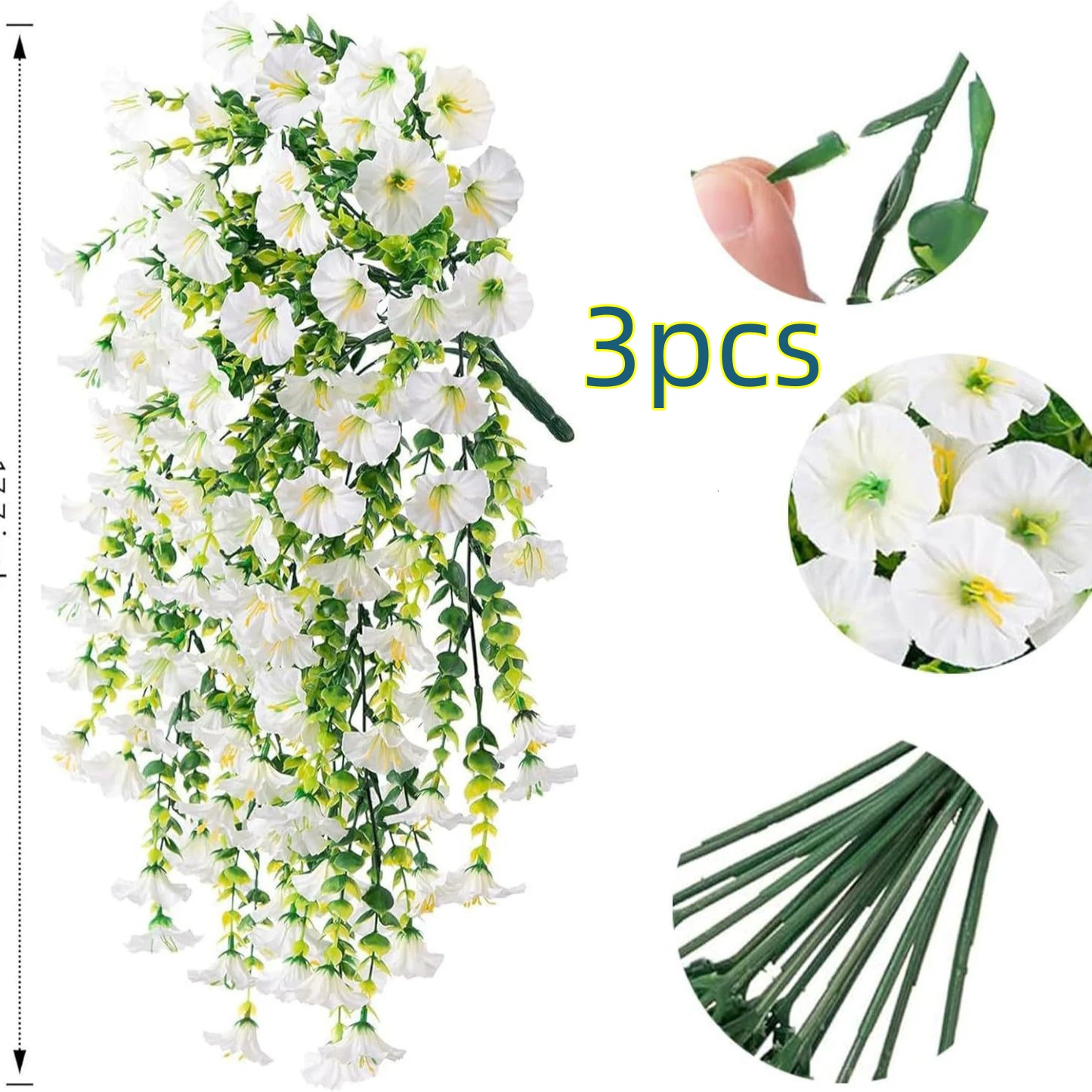 3 ramilletes de flores artific - Dried Flower Bunch reseña y precio
