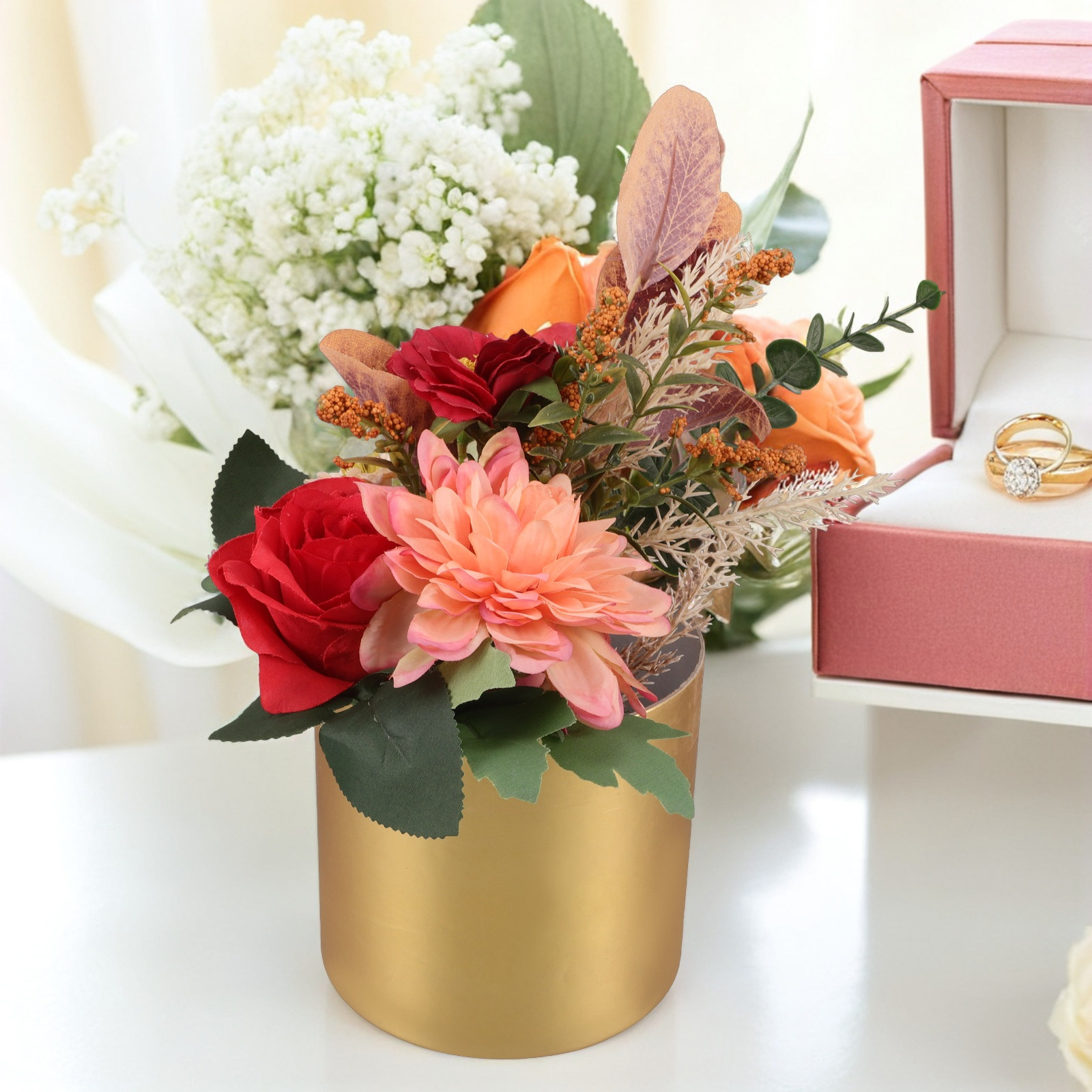 Elegante Caja Redonda Floral p - Bouquet Holder Foam reseña y precio